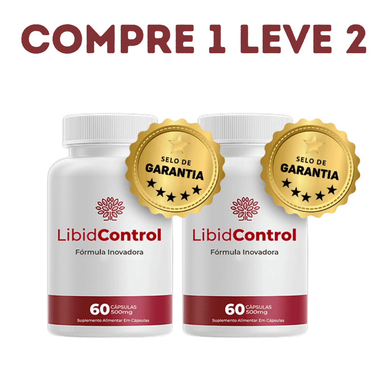Libid Control 60 cáps - Elevação da Libido - Compre 1 Leve 2 + Frete Grátis