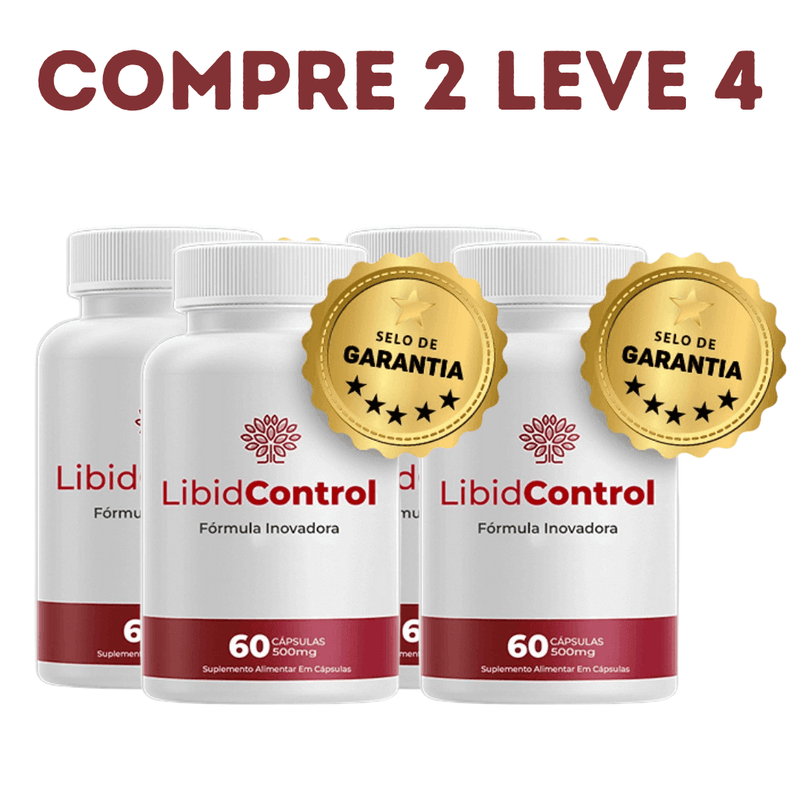 Libid Control 60 cáps - Elevação da Libido - Compre 1 Leve 2 + Frete Grátis