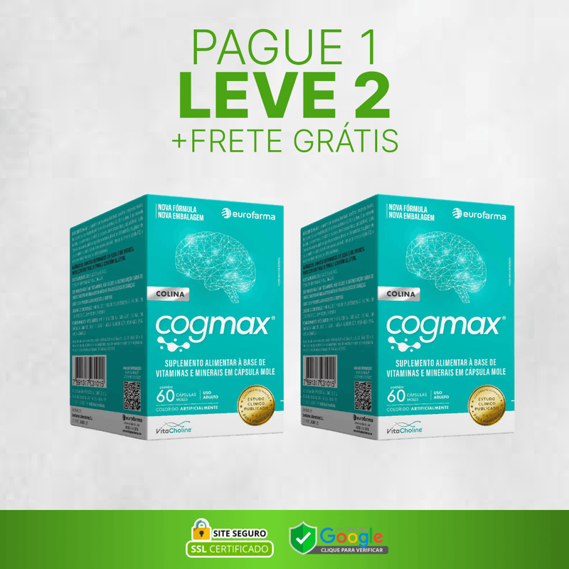 Cogmax Original - Compre 1 Leve 2 - Frete Grátis